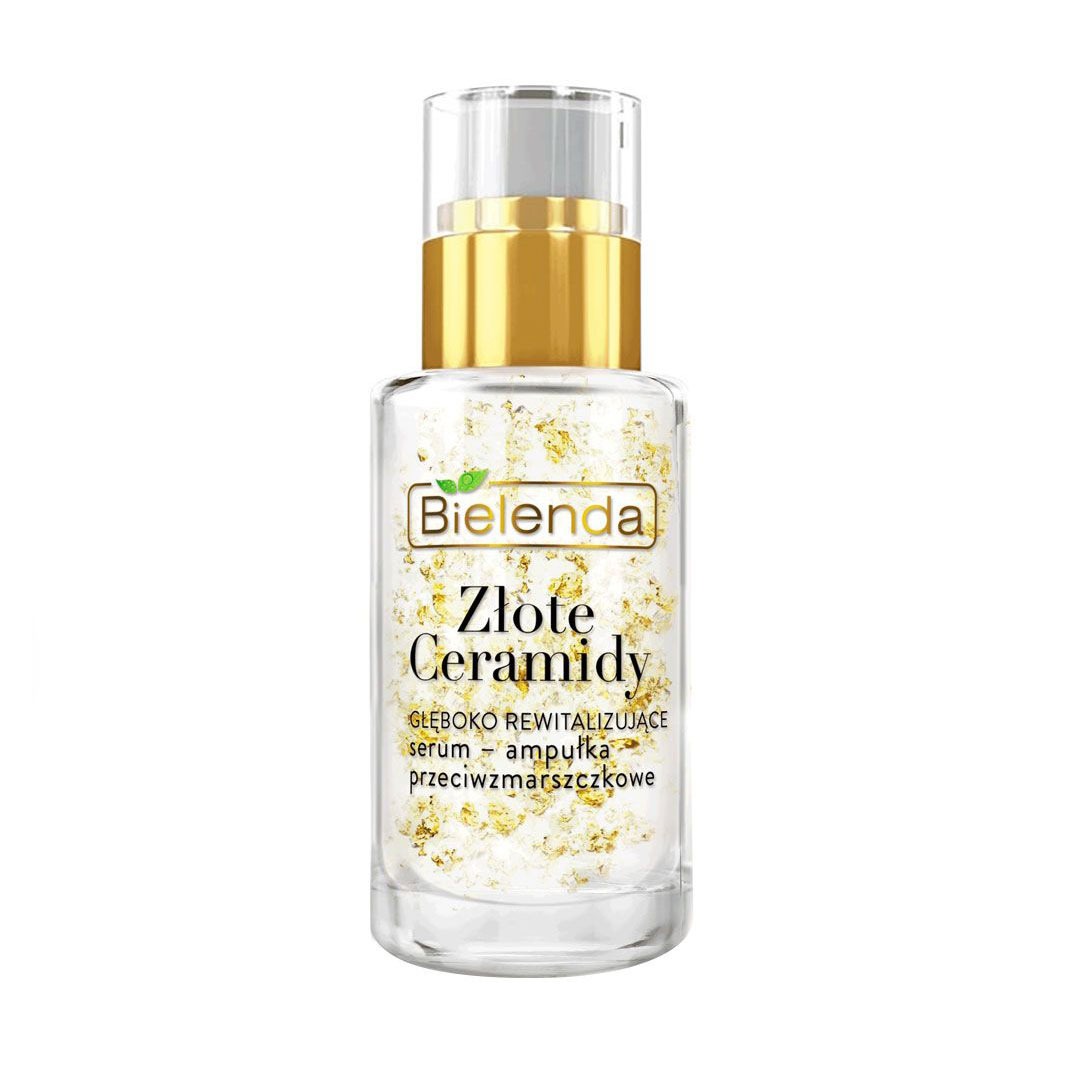 Глибоко відновлювальна сироватка для обличчя Bielenda Golden Ceramides Ampoule Serum день/ніч, 15 мл